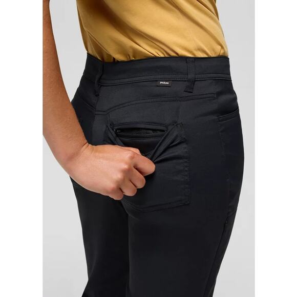 Prana Stretch Zion Halle Pant Sz 12 Black 34" Inseam Standard Straight Mid Rise - Picture 4 of 13